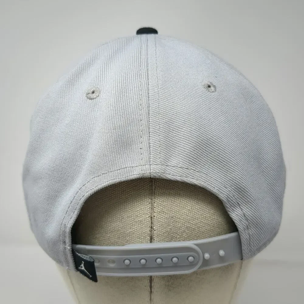 Jordan 5 Panel Gray One Size Snapback Paint Splatter Flat Brim Jumpman Logo Hat
